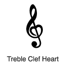 "Clip-Art 1: Treble Clef Heart"