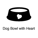 Clip-Art 2: Dog Bowl with Heart