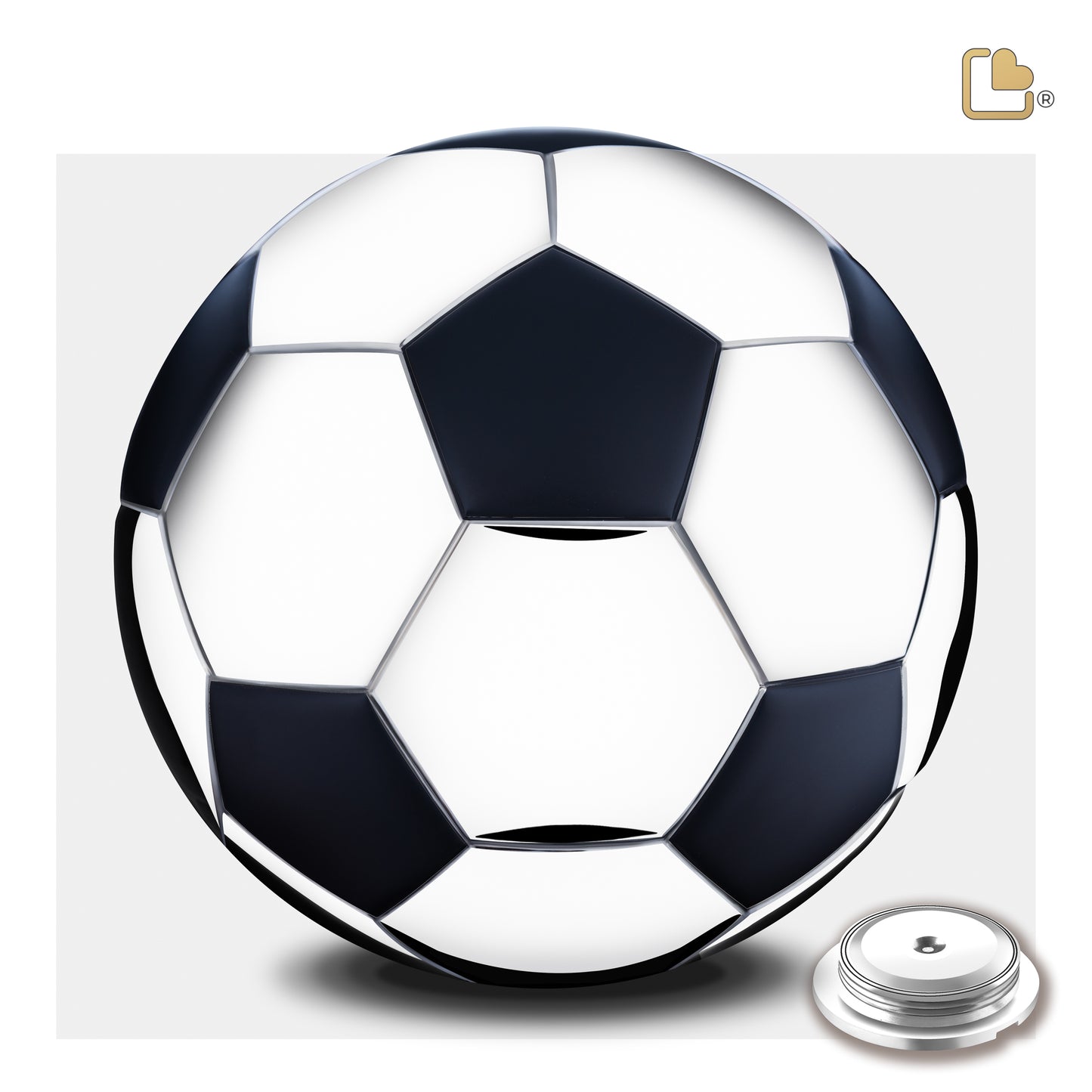 Soccer Ball Polished Silver (Adult) - A1150*
