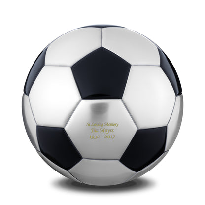 Soccer Ball Matte Black & Brushed Pewter (Adult) - A1151*