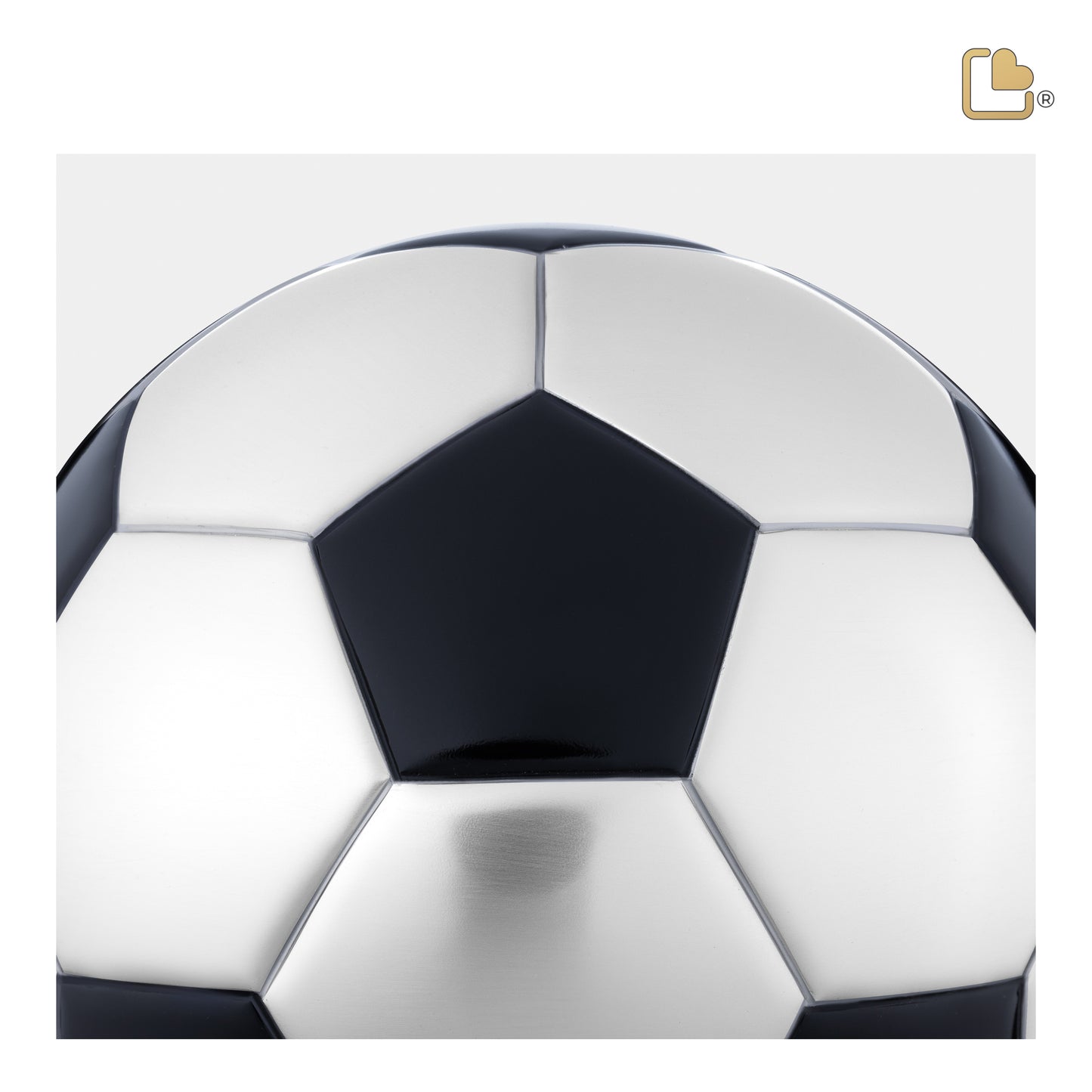 Soccer Ball Matte Black & Brushed Pewter (Adult) - A1151*
