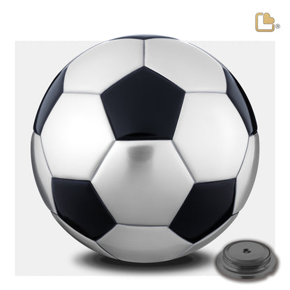 Soccer Ball Matte Black & Brushed Pewter (Adult) - A1151*