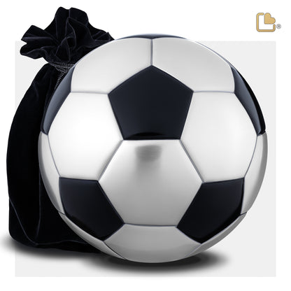 Soccer Ball Matte Black & Brushed Pewter (Adult) - A1151*