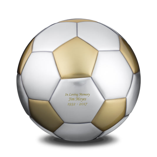 Soccer Ball Brushed Gold & Brushed Pewter (Adult) - A1152*