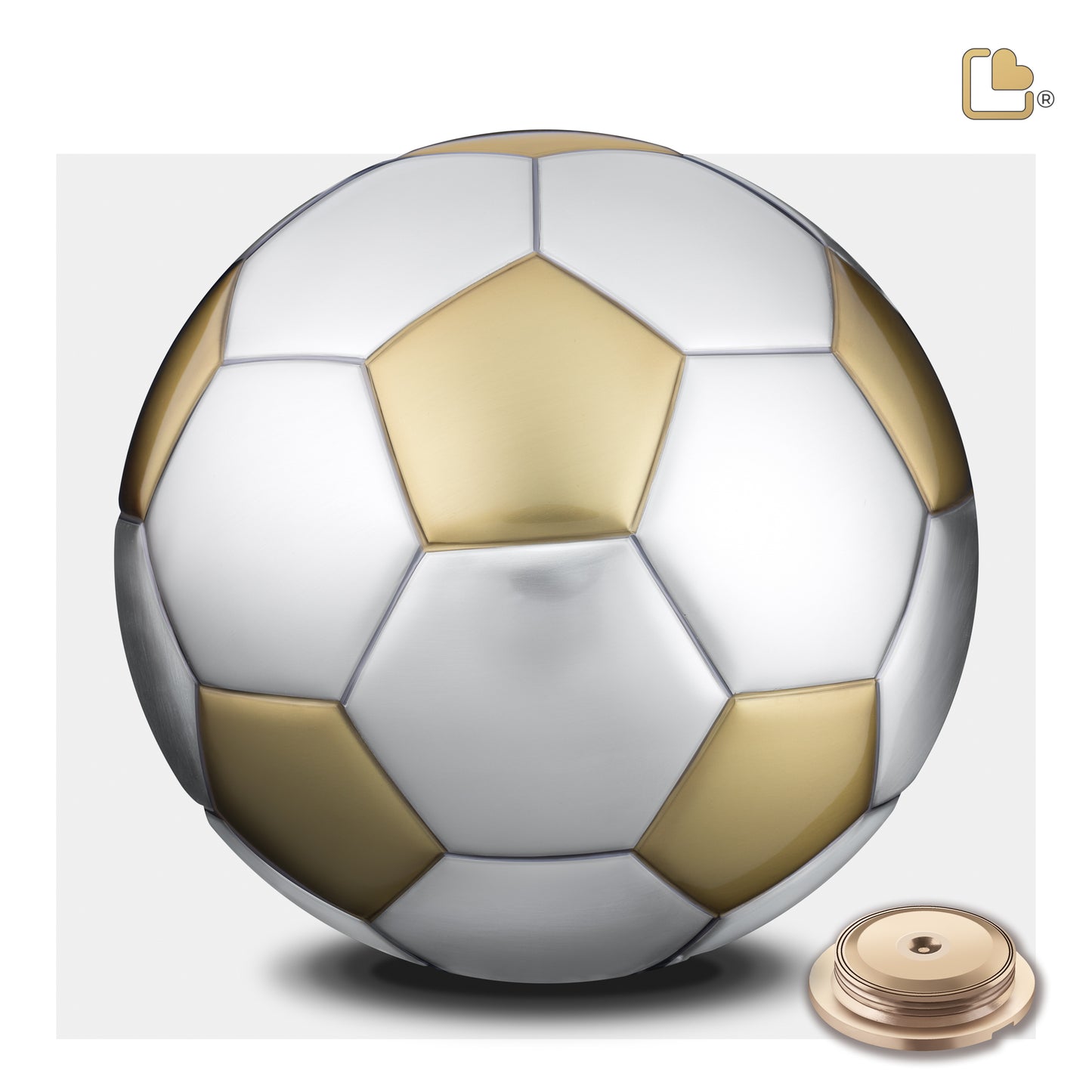 Soccer Ball Brushed Gold & Brushed Pewter (Adult) - A1152*