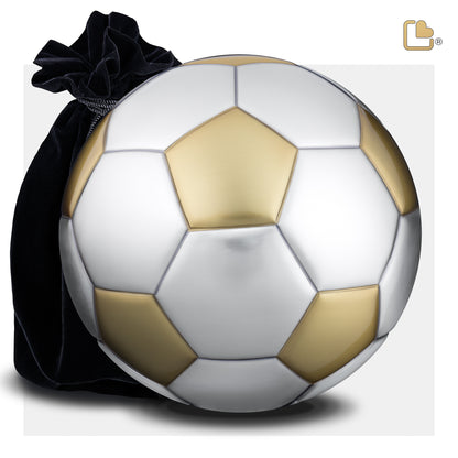 Soccer Ball Brushed Gold & Brushed Pewter (Adult) - A1152*