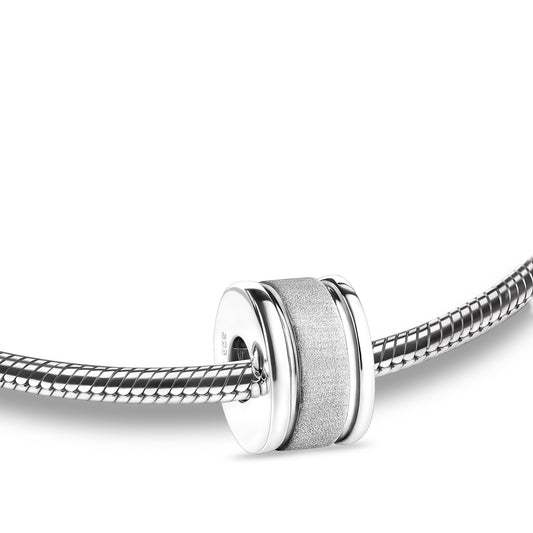 Bead: Omega - Rhodium Plated Two Tone - BD2010