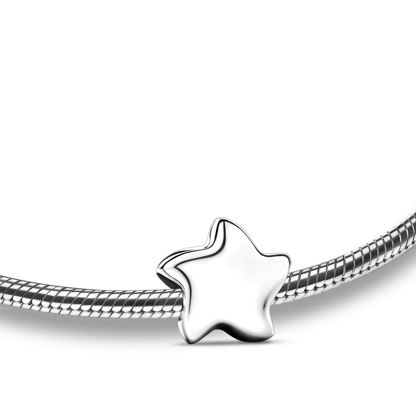 Bead: Angelic Star Silver - Rhodium Plated - BD2030*