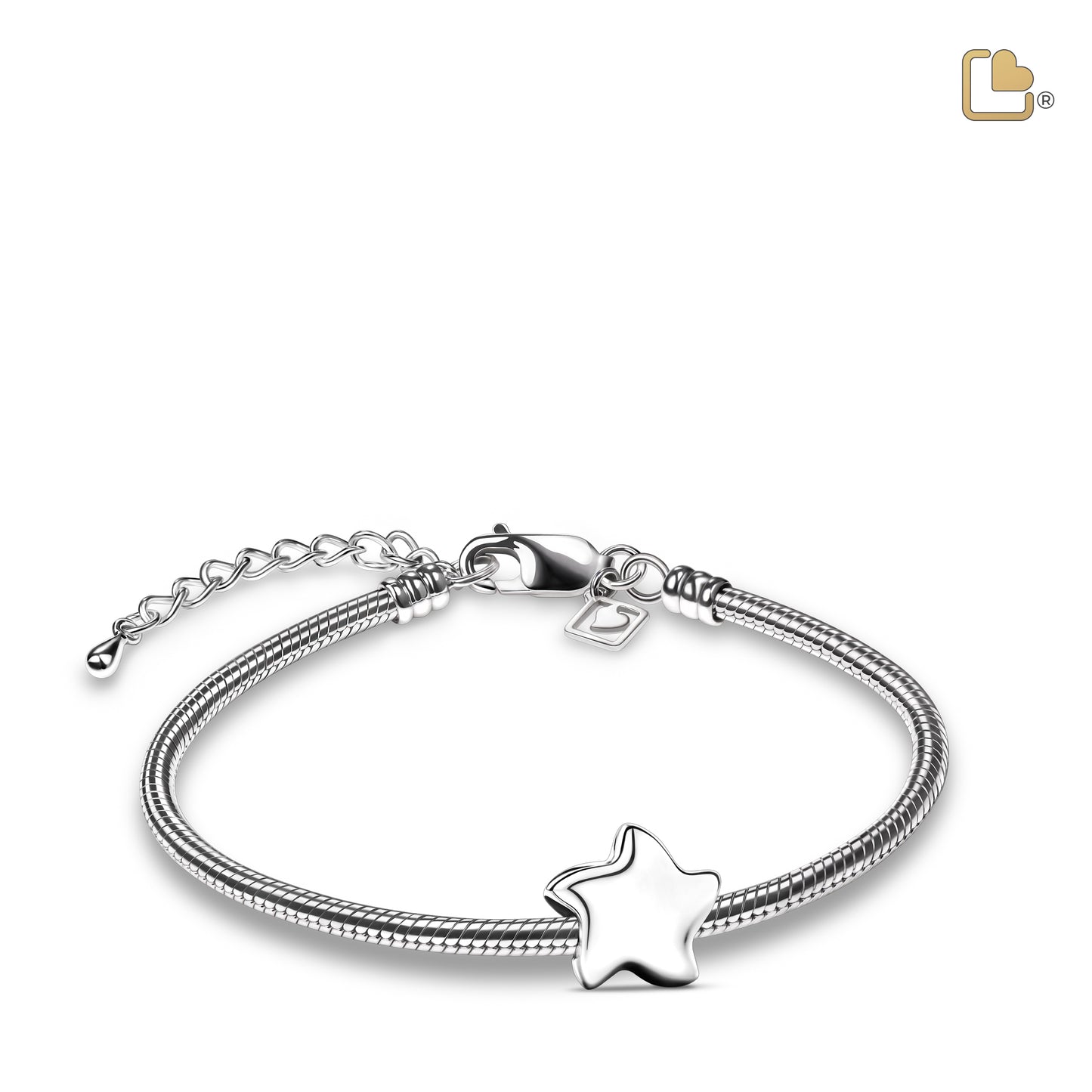 Bead: Angelic Star Silver - Rhodium Plated - BD2030*