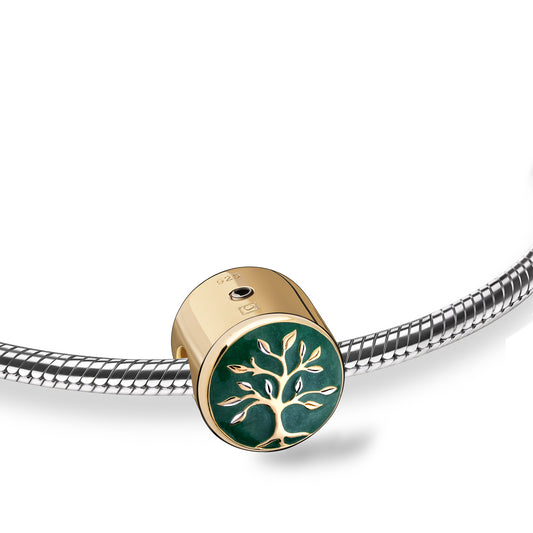 Bead: Tree of Life - Enamel Gold Vermeil - BD2121