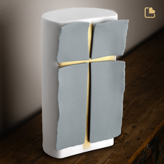 Holy Cross Silver Grey & White (Adult) - CA140*