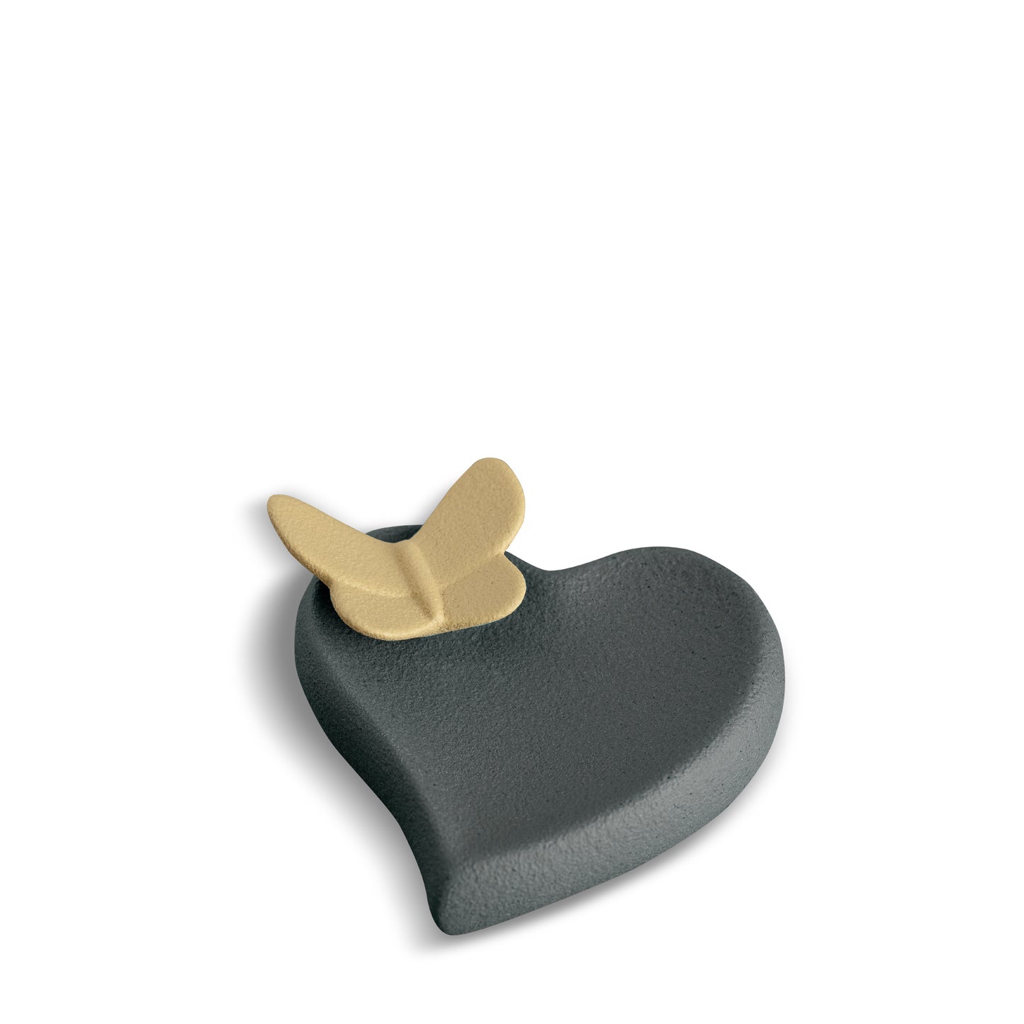 Heart with Butterfly Accent Moss & Yellow (Keepsake) - CK170*