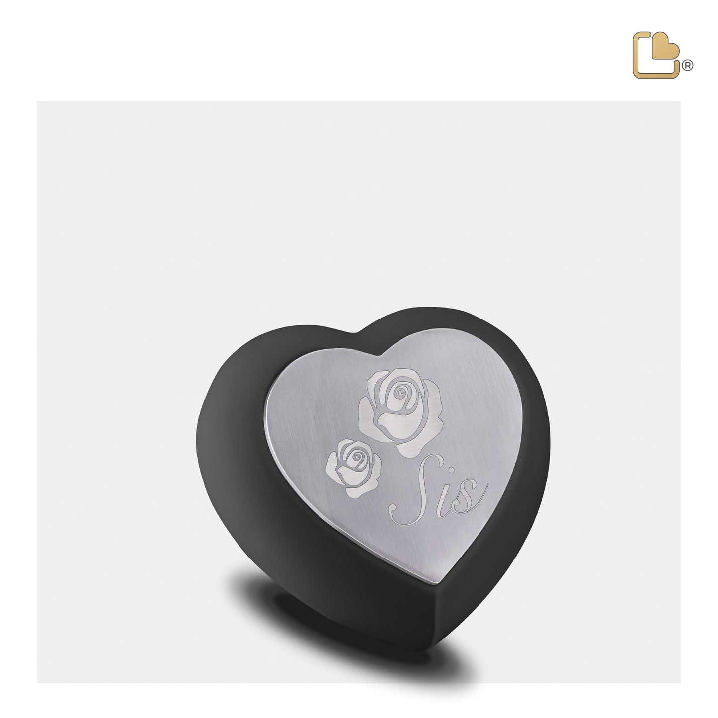 Drop Black (Keepsake Heart) - H583