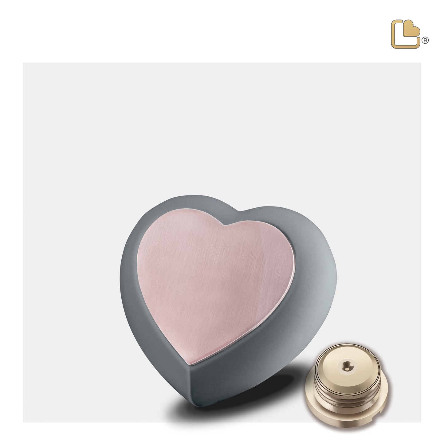 Drop™ Grey & Rose Gold (Keepsake Heart) - H584*