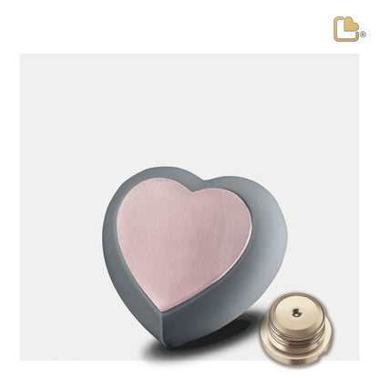 Drop™ Grey & Rose Gold (Keepsake Heart) - H584*