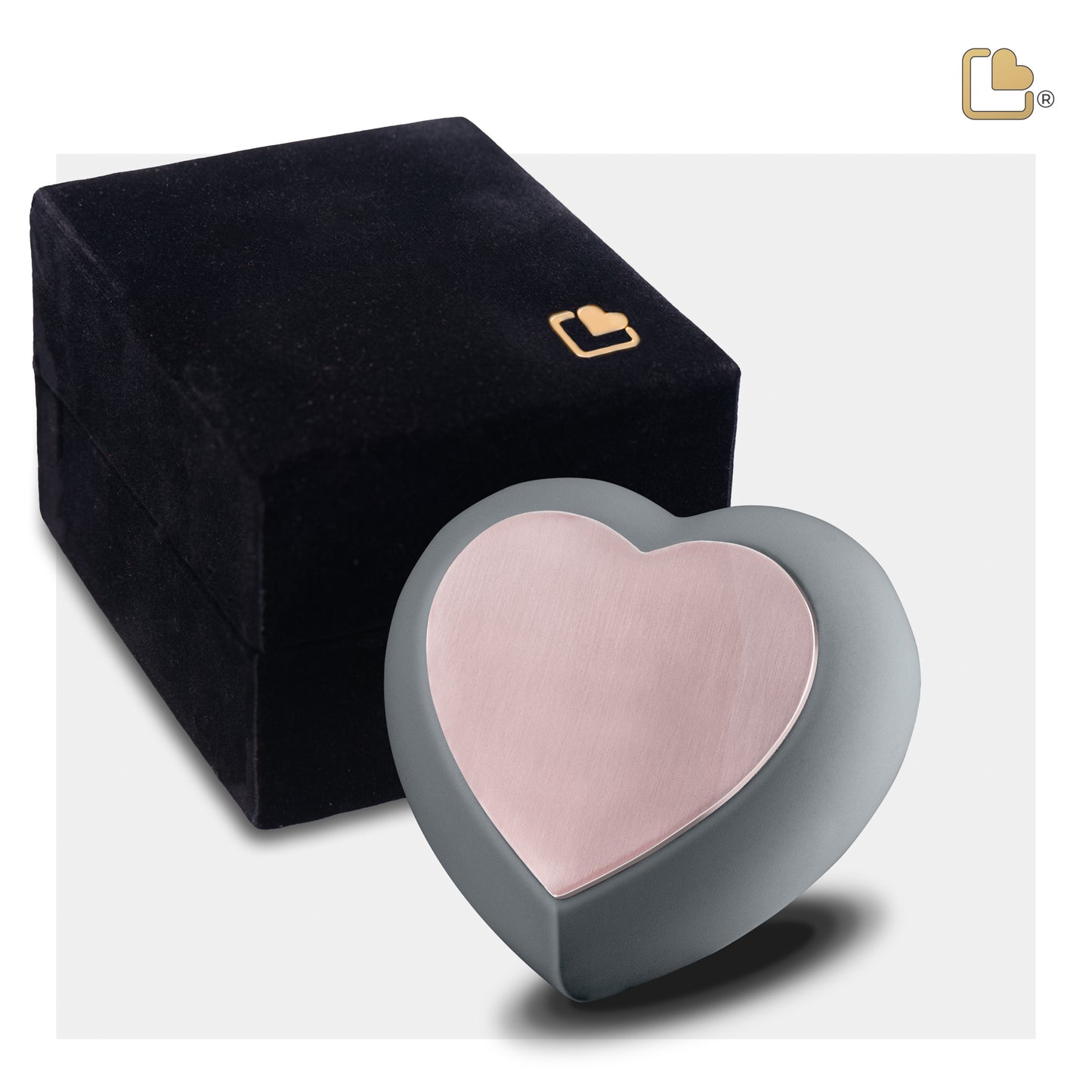 Drop™ Grey & Rose Gold (Keepsake Heart) - H584*