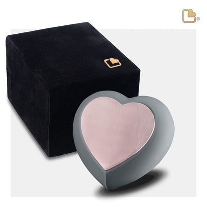 Drop™ Grey & Rose Gold (Keepsake Heart) - H584*