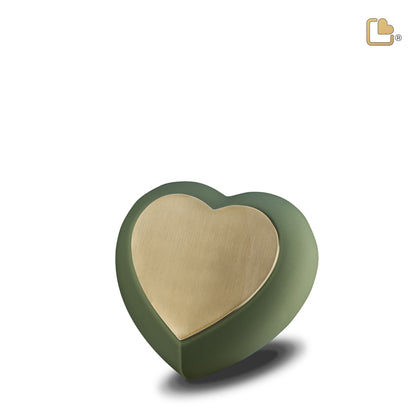 Drop™ Sage Green & Brushed Gold (Keepsake Heart) - H585*