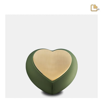 Drop™ Sage Green & Brushed Gold (Keepsake Heart) - H585*