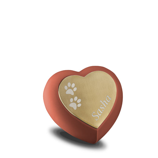 Drop™ Terracotta & Brushed Gold (Keepsake Heart) - H587*