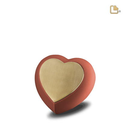 Drop™ Terracotta & Brushed Gold (Keepsake Heart) - H587*