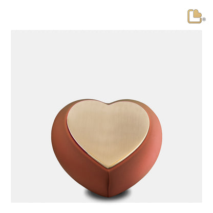 Drop™ Terracotta & Brushed Gold (Keepsake Heart) - H587*