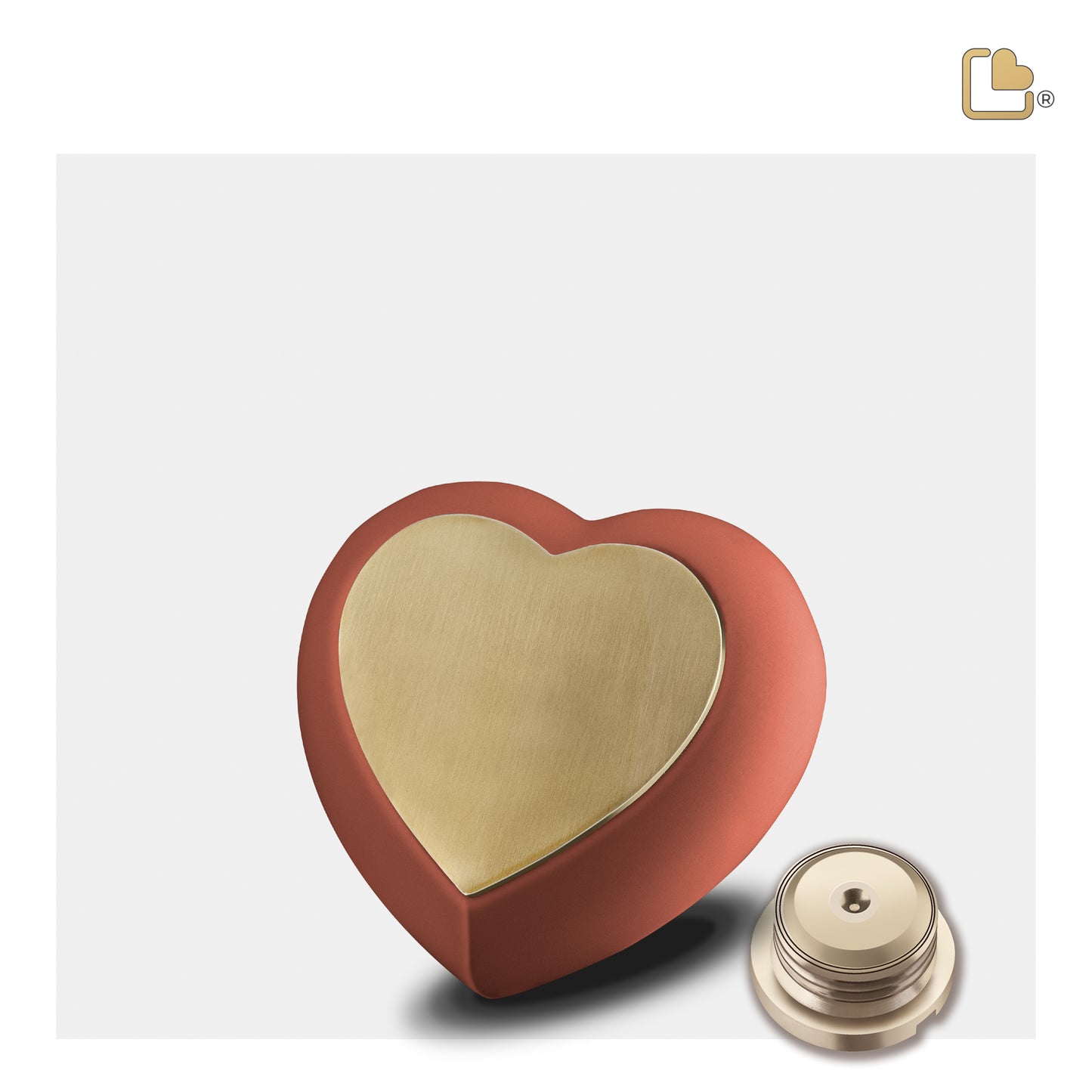 Drop™ Terracotta & Brushed Gold (Keepsake Heart) - H587*