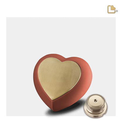 Drop™ Terracotta & Brushed Gold (Keepsake Heart) - H587*