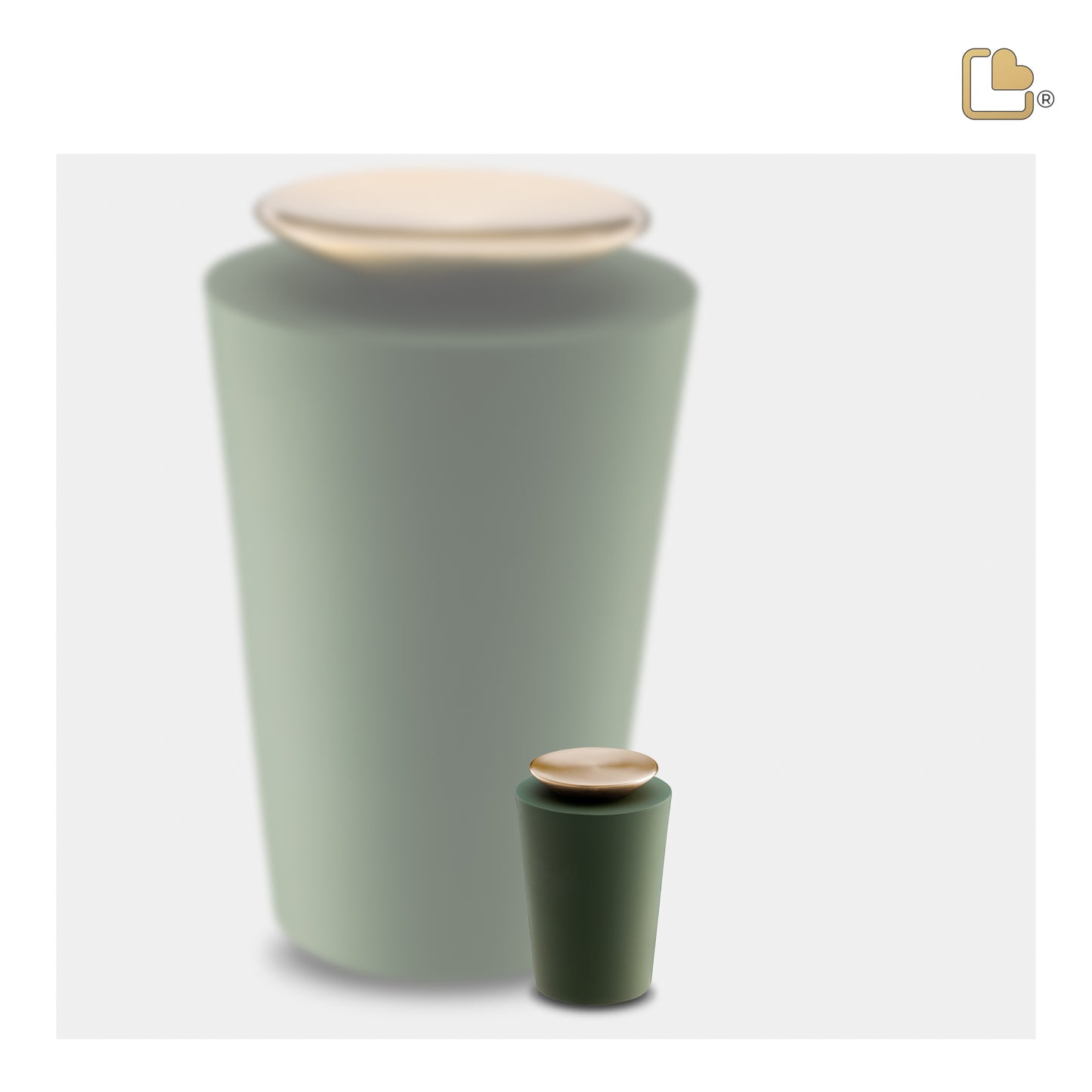 Crescent™ Tall Sage Green & Brushed Gold (Keepsake) - K1070*