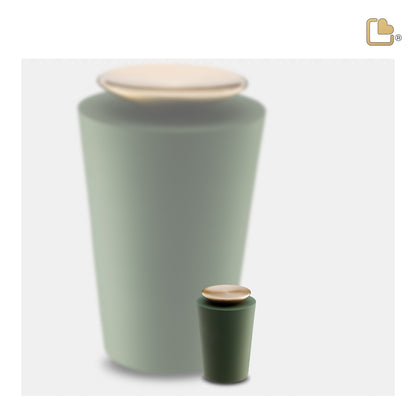 Crescent™ Tall Sage Green & Brushed Gold (Keepsake) - K1070*