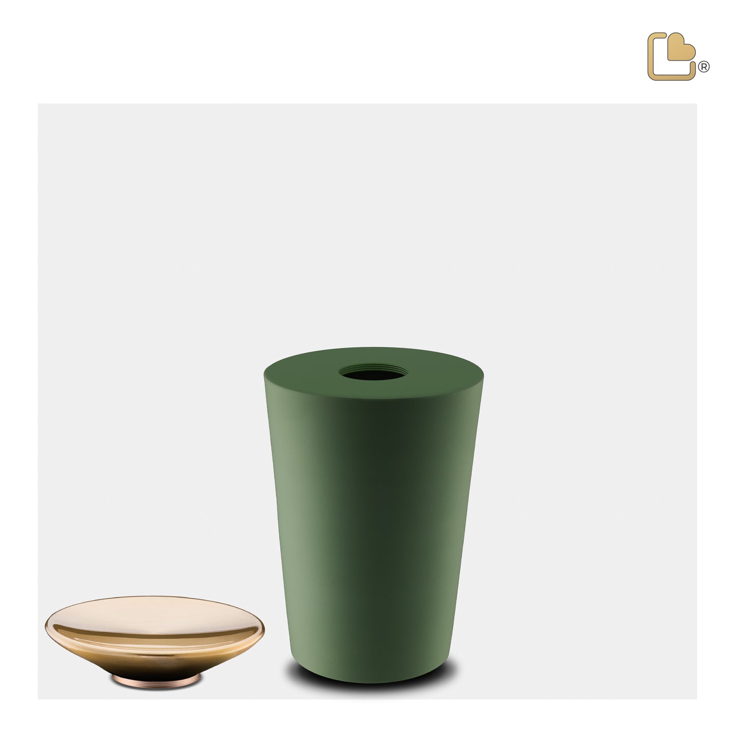 Crescent™ Tall Sage Green & Brushed Gold (Keepsake) - K1070*
