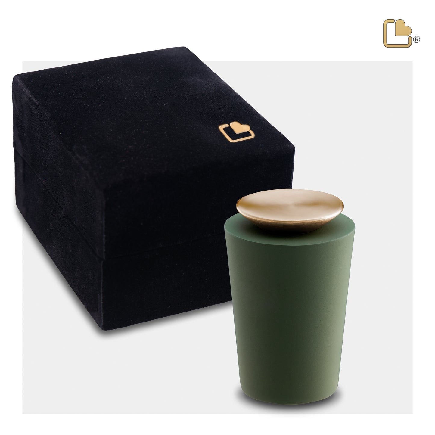 Crescent™ Tall Sage Green & Brushed Gold (Keepsake) - K1070*