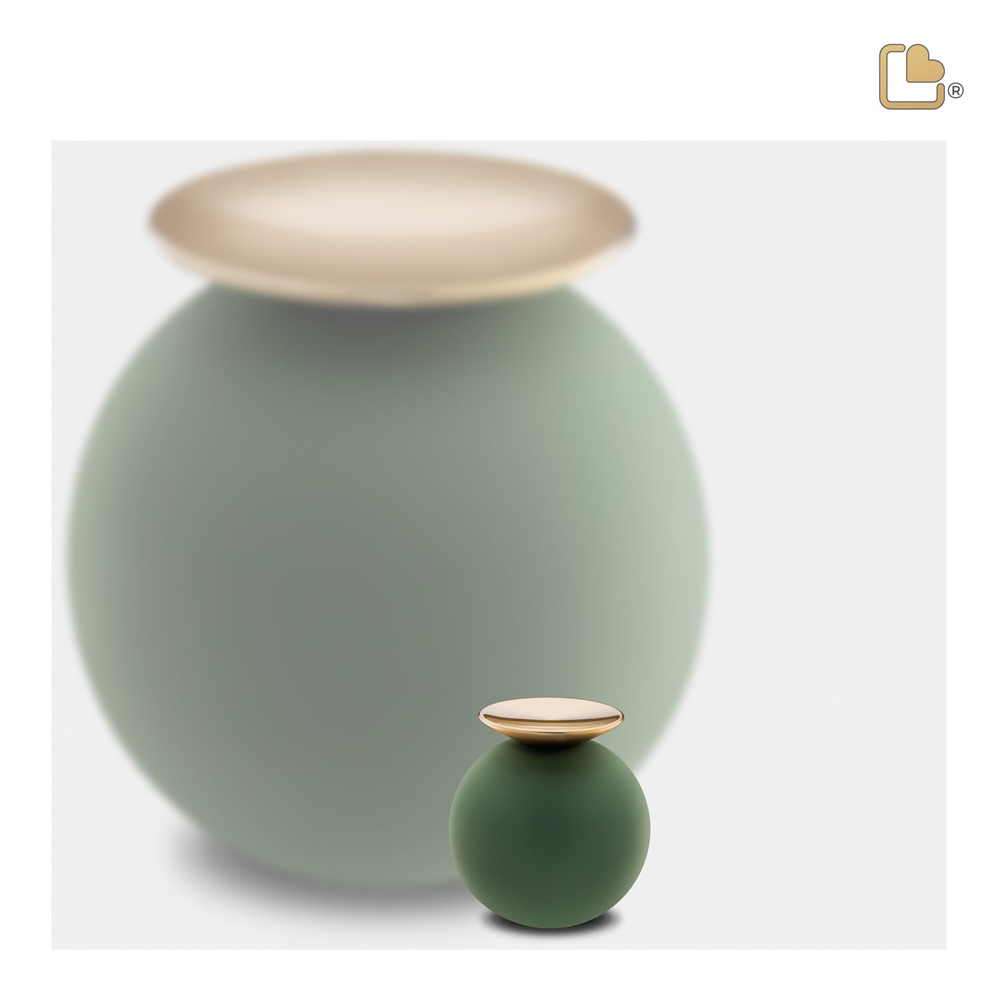 Crescent™ Sphere Sage Green & Brushed Gold (Keepsake) - K1071*