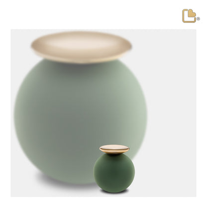 Crescent™ Sphere Sage Green & Brushed Gold (Keepsake) - K1071*