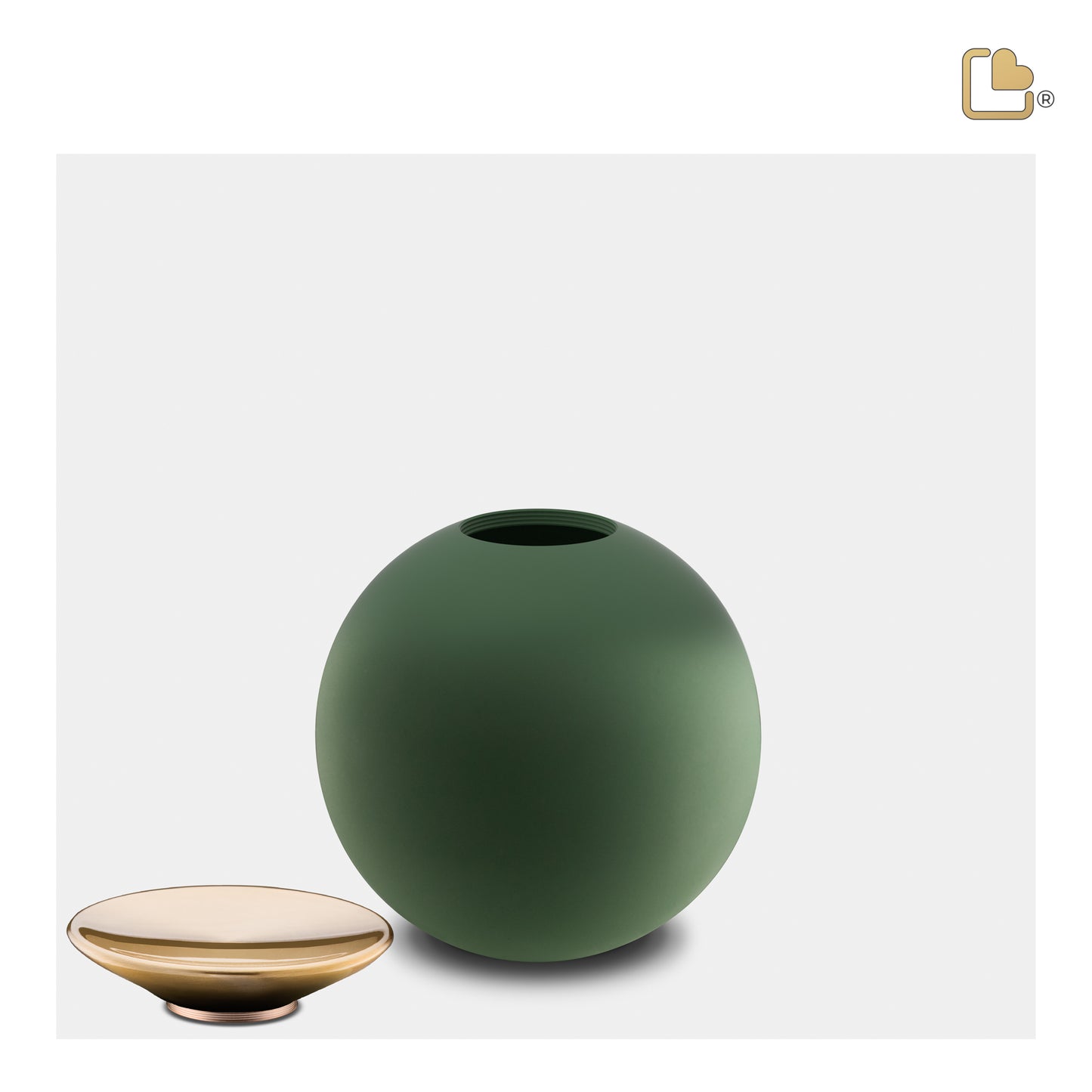 Crescent™ Sphere Sage Green & Brushed Gold (Keepsake) - K1071*
