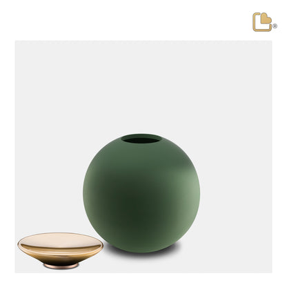 Crescent™ Sphere Sage Green & Brushed Gold (Keepsake) - K1071*