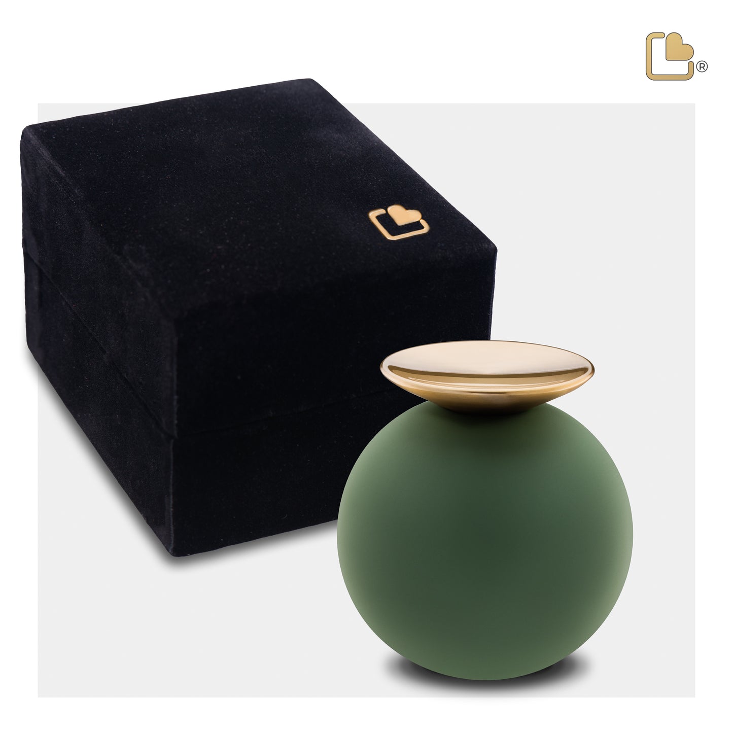 Crescent™ Sphere Sage Green & Brushed Gold (Keepsake) - K1071*