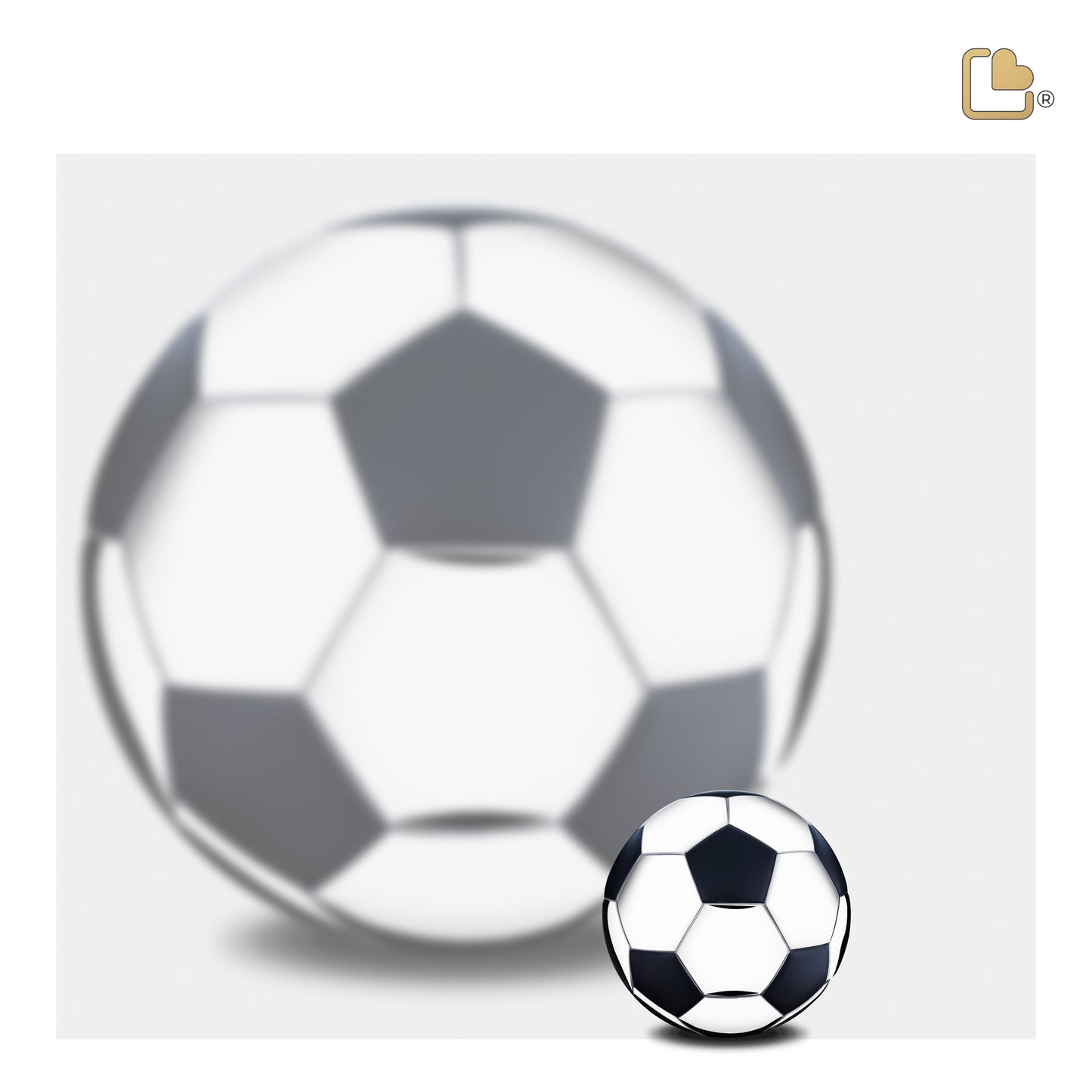 Soccer Ball Polished Silver (Keepsake) - K1150*