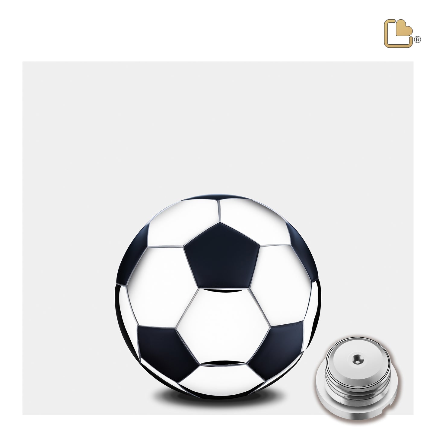 Soccer Ball Polished Silver (Keepsake) - K1150*