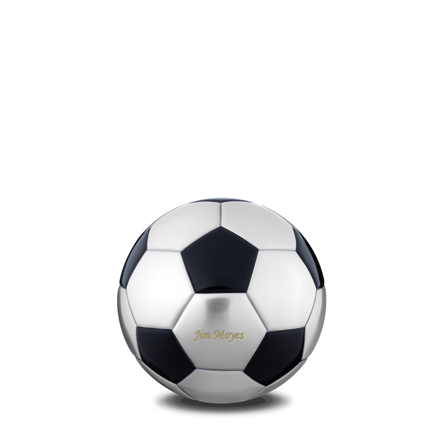 Soccer Ball Matte Black & Brushed Pewter (Keepsake) - K1151*