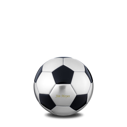 Soccer Ball Matte Black & Brushed Pewter (Keepsake) - K1151*
