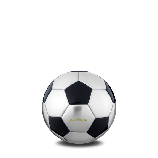Soccer Ball Matte Black & Brushed Pewter (Keepsake) - K1151*