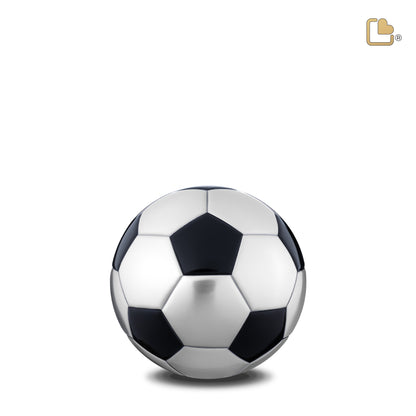 Soccer Ball Matte Black & Brushed Pewter (Keepsake) - K1151*