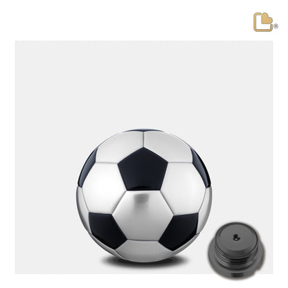 Soccer Ball Matte Black & Brushed Pewter (Keepsake) - K1151*