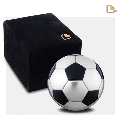 Soccer Ball Matte Black & Brushed Pewter (Keepsake) - K1151*