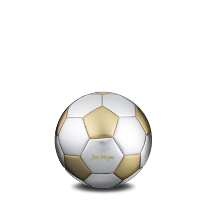 Soccer Ball Brushed Gold & Brushed Pewter (Keepsake) - K1152*