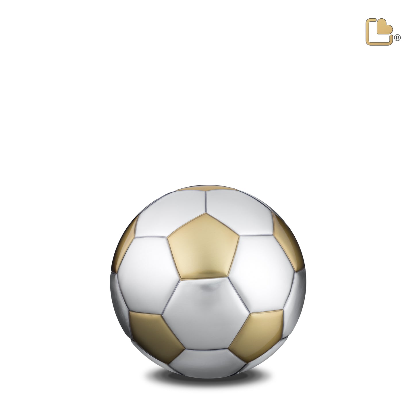 Soccer Ball Brushed Gold & Brushed Pewter (Keepsake) - K1152*
