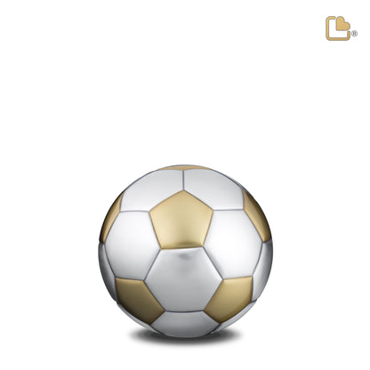 Soccer Ball Brushed Gold & Brushed Pewter (Keepsake) - K1152*