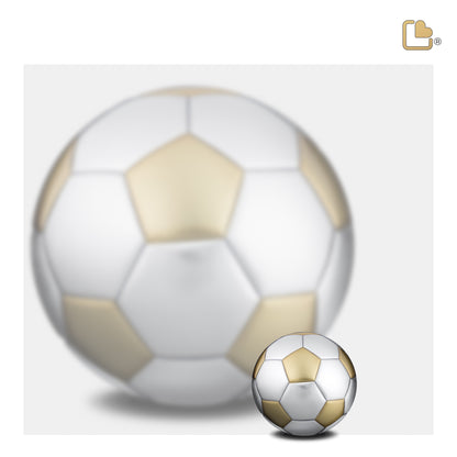 Soccer Ball Brushed Gold & Brushed Pewter (Keepsake) - K1152*