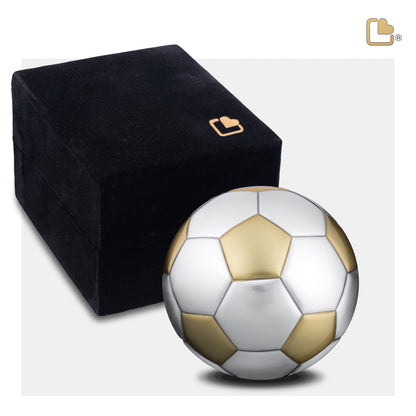 Soccer Ball Brushed Gold & Brushed Pewter (Keepsake) - K1152*